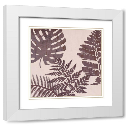 Fern Time 3 White Modern Wood Framed Art Print with Double Matting by Lewis, Sheldon