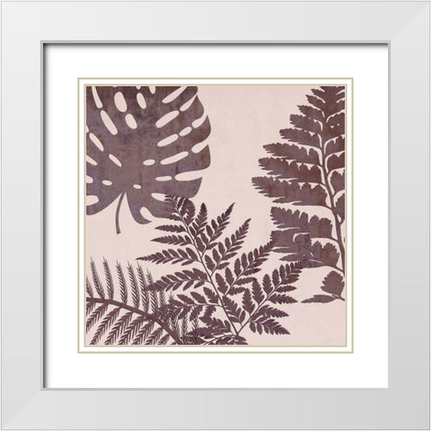 Fern Time 3 White Modern Wood Framed Art Print with Double Matting by Lewis, Sheldon