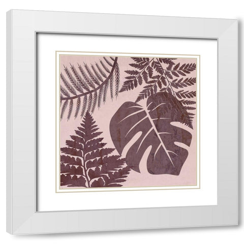 Fern Time 4 White Modern Wood Framed Art Print with Double Matting by Lewis, Sheldon