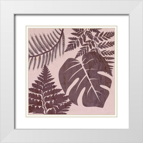 Fern Time 4 White Modern Wood Framed Art Print with Double Matting by Lewis, Sheldon
