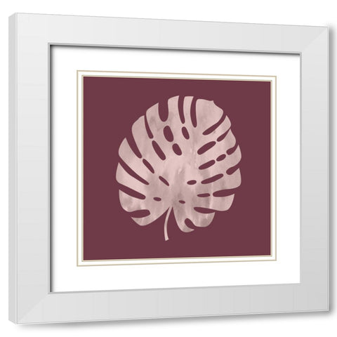 Ferndamental 1 White Modern Wood Framed Art Print with Double Matting by Lewis, Sheldon