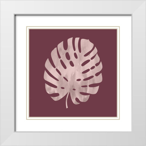 Ferndamental 1 White Modern Wood Framed Art Print with Double Matting by Lewis, Sheldon