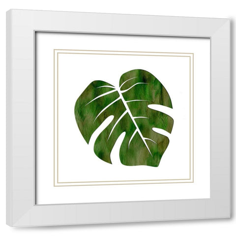 Tropicana 2 White Modern Wood Framed Art Print with Double Matting by Lewis, Sheldon