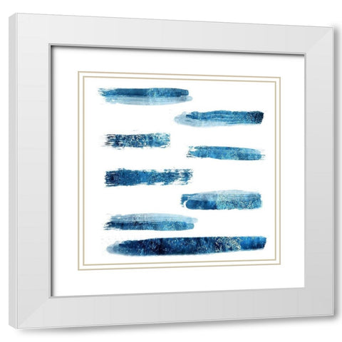 Indi Abstract Foil 2 White Modern Wood Framed Art Print with Double Matting by Lewis, Sheldon
