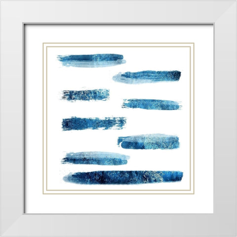 Indi Abstract Foil 2 White Modern Wood Framed Art Print with Double Matting by Lewis, Sheldon