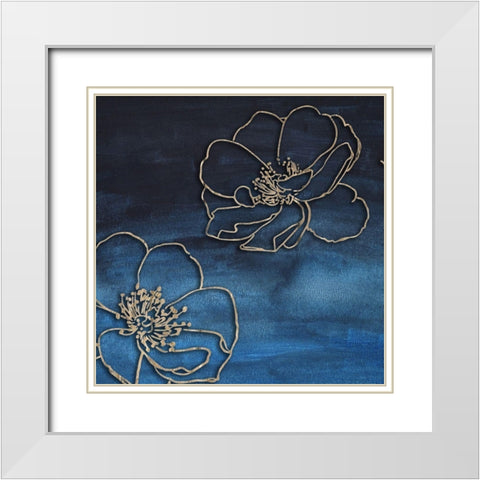 I Love You Rose 1 White Modern Wood Framed Art Print with Double Matting by Lewis, Sheldon