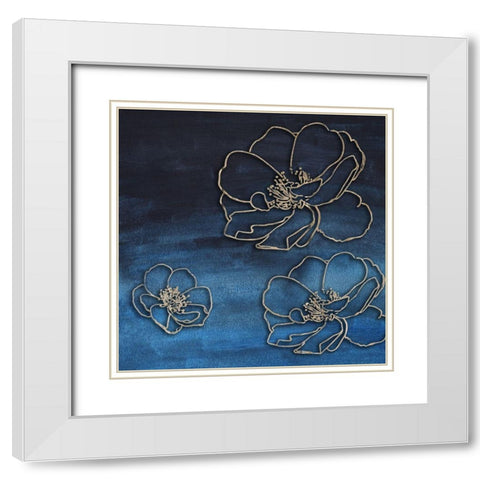 I Love You Rose 2 White Modern Wood Framed Art Print with Double Matting by Lewis, Sheldon