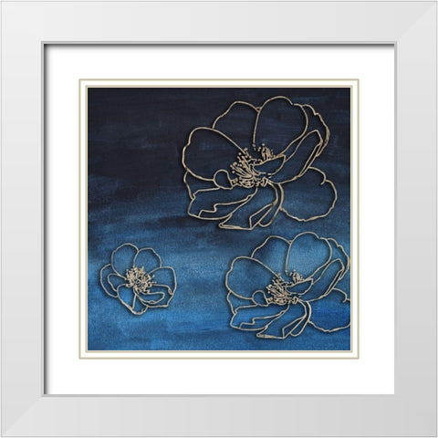 I Love You Rose 2 White Modern Wood Framed Art Print with Double Matting by Lewis, Sheldon