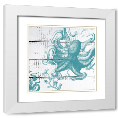 Blue Under 2 White Modern Wood Framed Art Print with Double Matting by Lewis, Sheldon
