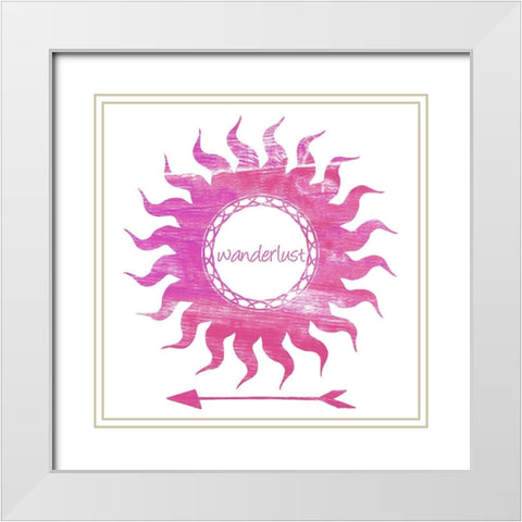 Follow The Sun 2 White Modern Wood Framed Art Print with Double Matting by Lewis, Sheldon