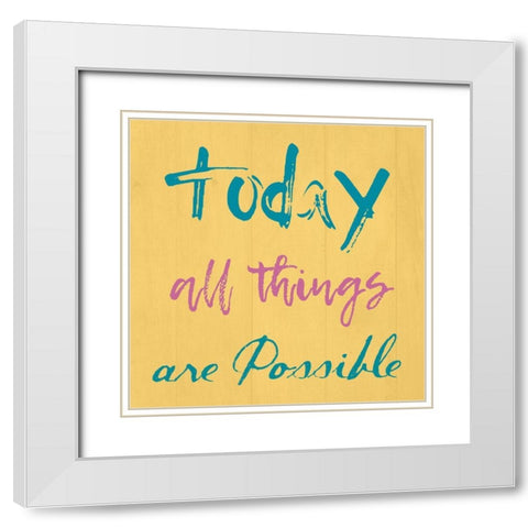 All Things White Modern Wood Framed Art Print with Double Matting by Lewis, Sheldon