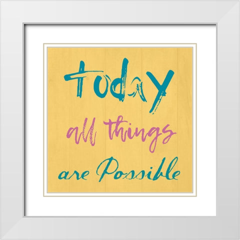All Things White Modern Wood Framed Art Print with Double Matting by Lewis, Sheldon