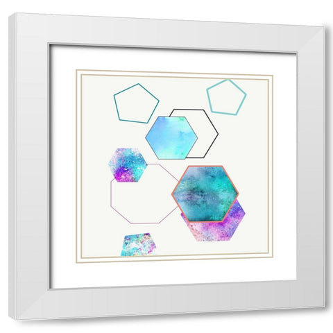 Get In Shape White Modern Wood Framed Art Print with Double Matting by Lewis, Sheldon