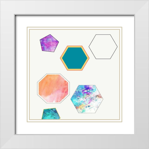 Get In Shape 2 White Modern Wood Framed Art Print with Double Matting by Lewis, Sheldon