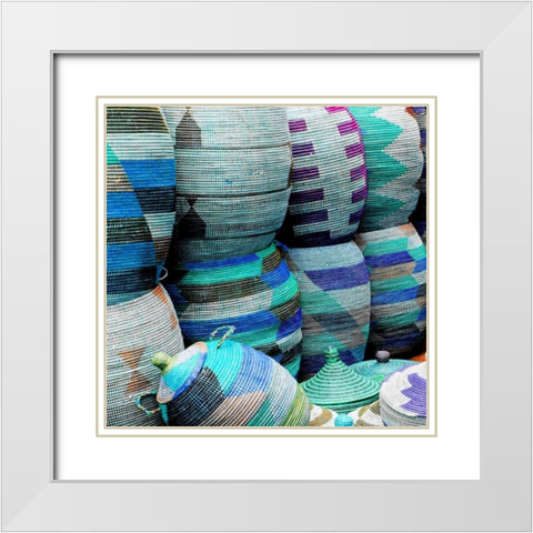Woven Togehter 1 White Modern Wood Framed Art Print with Double Matting by Lewis, Sheldon
