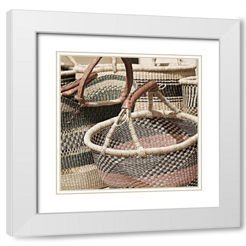 Crafty 1 White Modern Wood Framed Art Print with Double Matting by Lewis, Sheldon