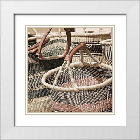 Crafty 1 White Modern Wood Framed Art Print with Double Matting by Lewis, Sheldon