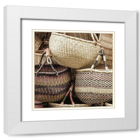 Crafty 2 White Modern Wood Framed Art Print with Double Matting by Lewis, Sheldon