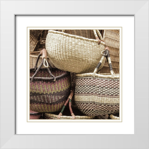 Crafty 2 White Modern Wood Framed Art Print with Double Matting by Lewis, Sheldon