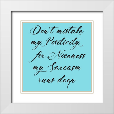 Niceness White Modern Wood Framed Art Print with Double Matting by Lewis, Sheldon