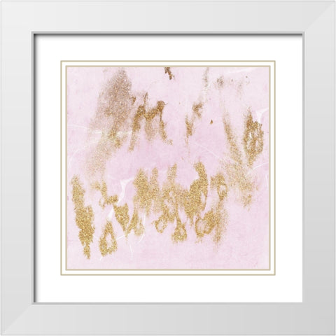 Blushing In Gold White Modern Wood Framed Art Print with Double Matting by Lewis, Sheldon