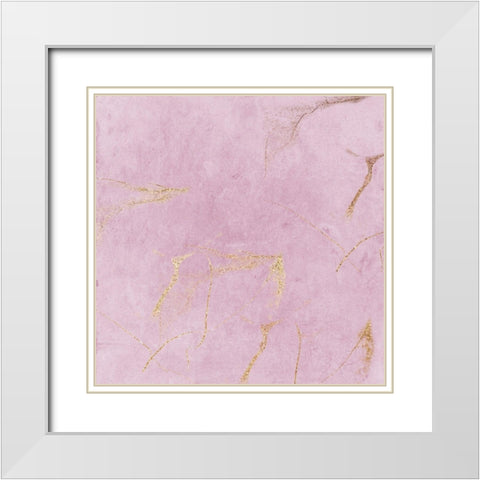 Blush Lightning White Modern Wood Framed Art Print with Double Matting by Lewis, Sheldon