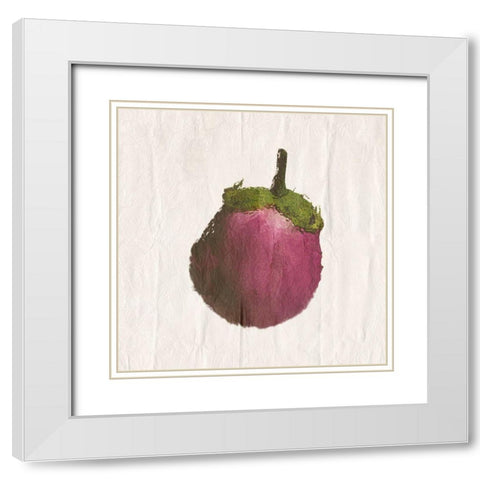 Eggplant White Modern Wood Framed Art Print with Double Matting by Lewis, Sheldon