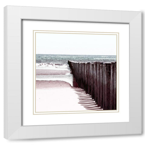 Summer White Modern Wood Framed Art Print with Double Matting by Lewis, Sheldon