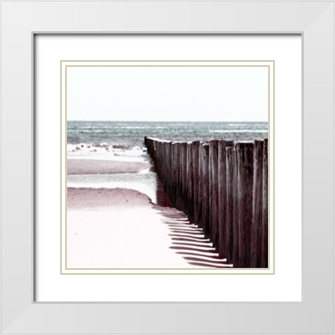 Summer White Modern Wood Framed Art Print with Double Matting by Lewis, Sheldon