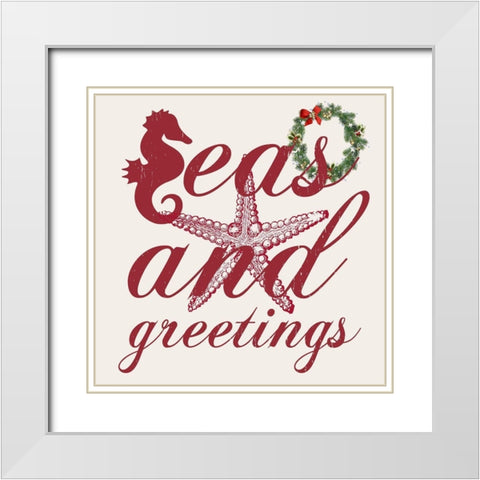 Greetings White Modern Wood Framed Art Print with Double Matting by Lewis, Sheldon