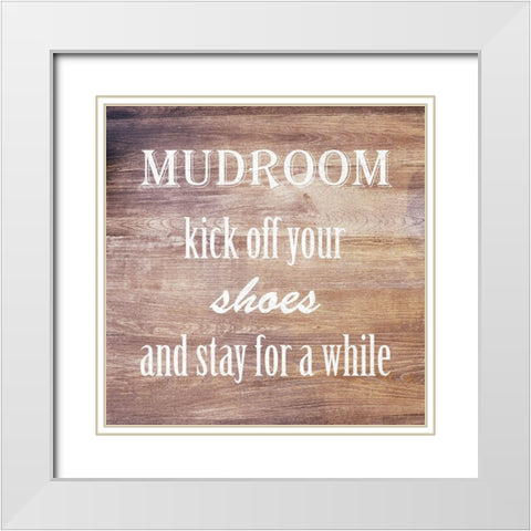 Mudroom And Shoes White Modern Wood Framed Art Print with Double Matting by Lewis, Sheldon