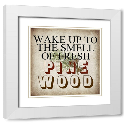 Pine Wood White Modern Wood Framed Art Print with Double Matting by Lewis, Sheldon