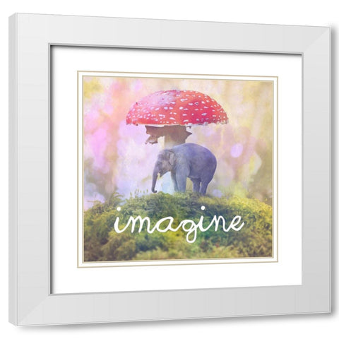 Imagine White Modern Wood Framed Art Print with Double Matting by Lewis, Sheldon