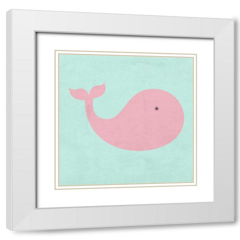 Whale Done White Modern Wood Framed Art Print with Double Matting by Lewis, Sheldon