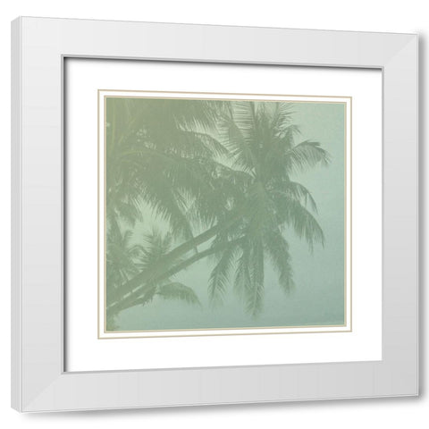 Palm Grove White Modern Wood Framed Art Print with Double Matting by Lewis, Sheldon