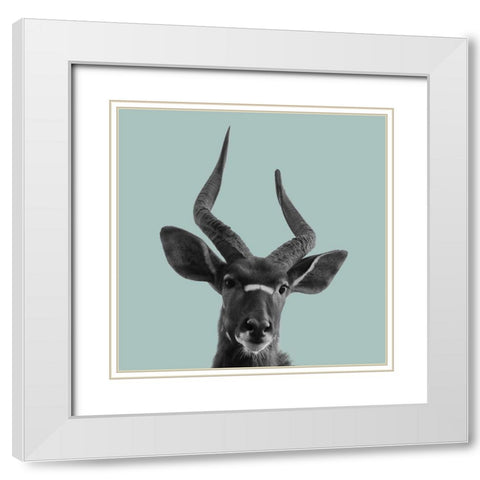 Heads Up White Modern Wood Framed Art Print with Double Matting by Lewis, Sheldon