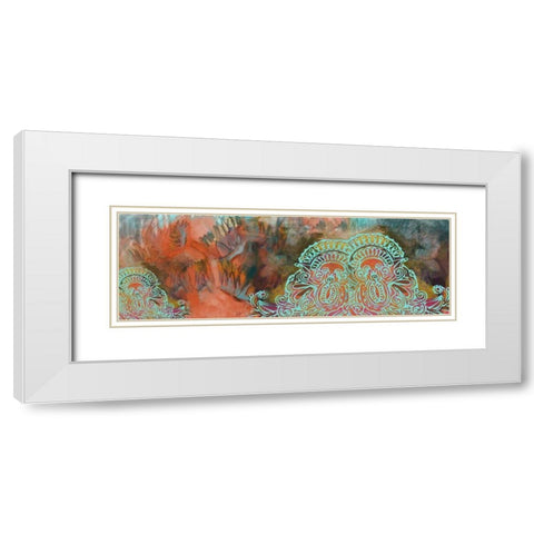 Paisley White Modern Wood Framed Art Print with Double Matting by Butcher, Sarah