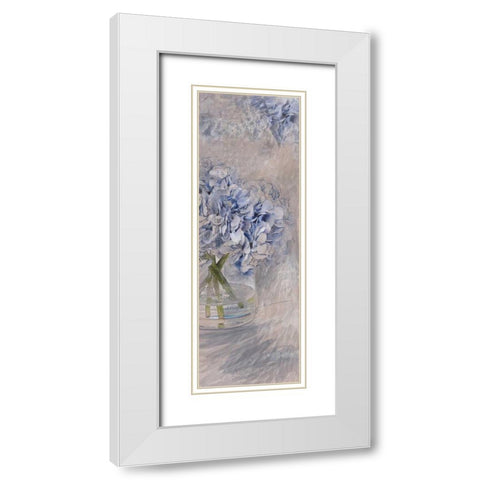 Hydrangea 2 White Modern Wood Framed Art Print with Double Matting by Butcher, Sarah