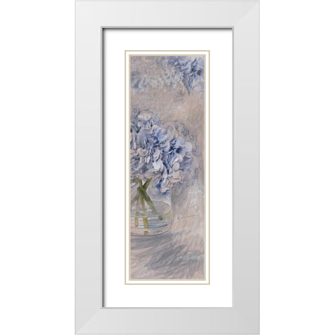 Hydrangea 2 White Modern Wood Framed Art Print with Double Matting by Butcher, Sarah