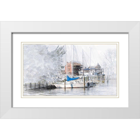 St Michaels White Modern Wood Framed Art Print with Double Matting by Butcher, Sarah