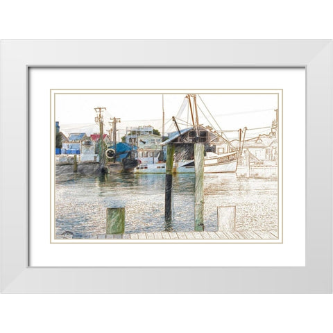 West Marine White Modern Wood Framed Art Print with Double Matting by Butcher, Sarah