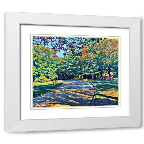 Shady View White Modern Wood Framed Art Print with Double Matting by Butcher, Sarah