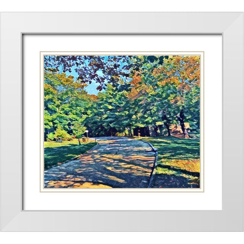 Shady View White Modern Wood Framed Art Print with Double Matting by Butcher, Sarah