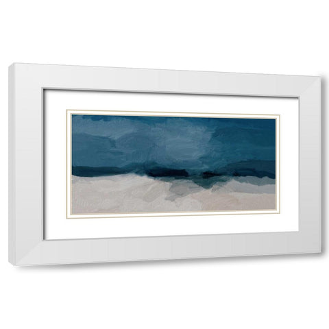 Beach White Modern Wood Framed Art Print with Double Matting by Butcher, Sarah