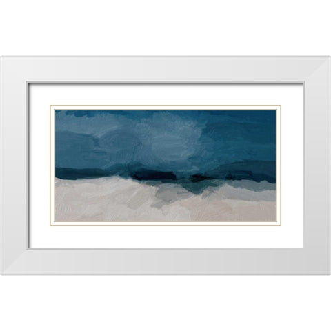 Beach White Modern Wood Framed Art Print with Double Matting by Butcher, Sarah