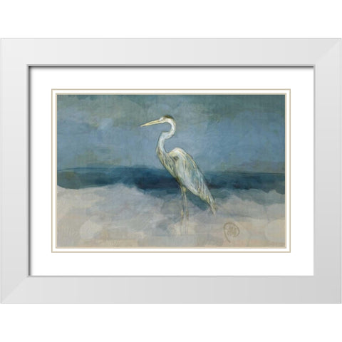 White Heron White Modern Wood Framed Art Print with Double Matting by Butcher, Sarah