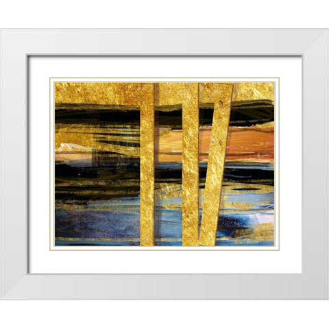 The Way White Modern Wood Framed Art Print with Double Matting by Nadine G.