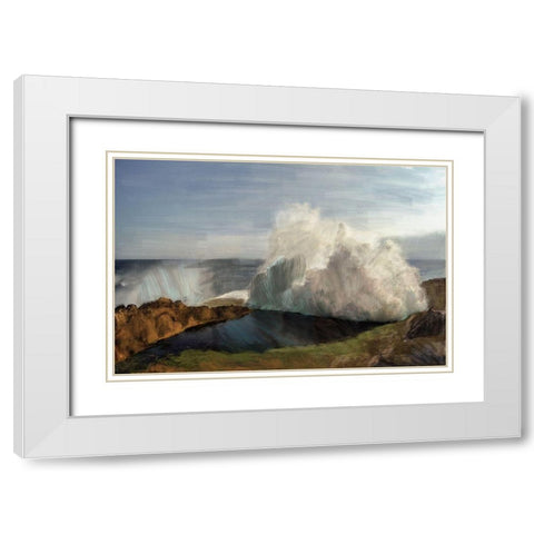 Ocean Big Wave White Modern Wood Framed Art Print with Double Matting by Butcher, Sarah