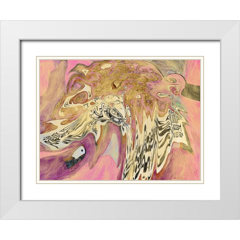 Let It Go White Modern Wood Framed Art Print with Double Matting by Butcher, Sarah