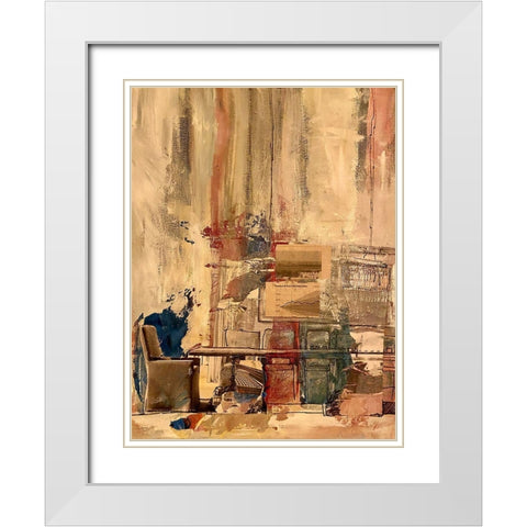 Industrial Debris White Modern Wood Framed Art Print with Double Matting by Butcher, Sarah